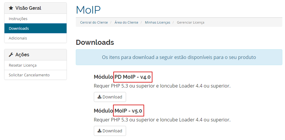 Módulo MoIP/PD MoIP